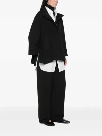 Tagliatore Button-cuff Flared Jacket In Black
