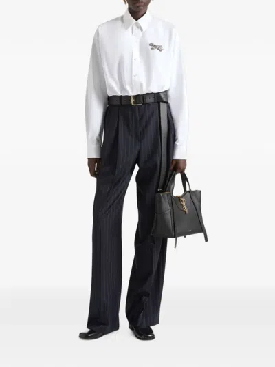 Givenchy Pinstripe-pattern Pleated Trousers In Blue