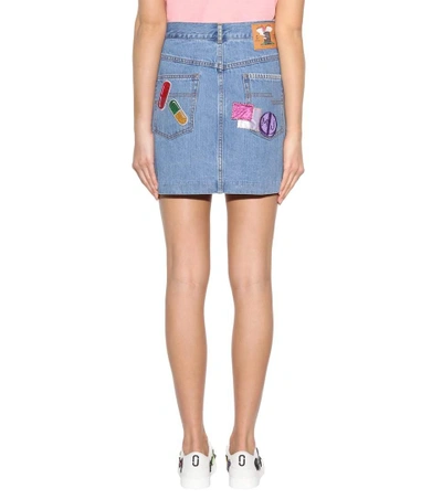 Shop Marc Jacobs Embellished Denim Skirt In Classic Iedigo