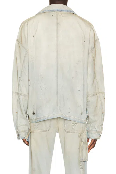 Amiri Denim Work Jacket In Blue