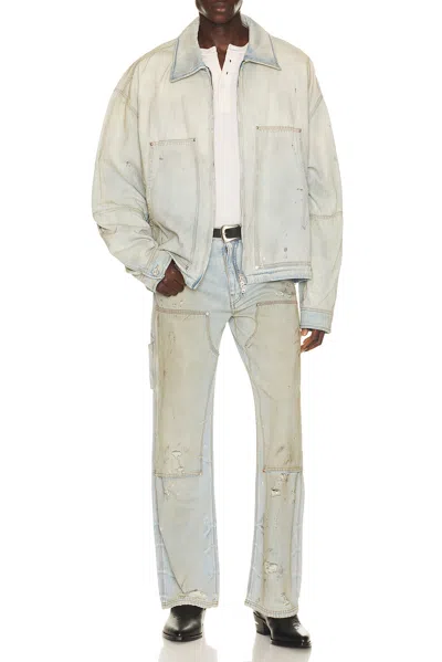 Amiri Denim Work Jacket In Blue
