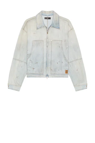Amiri Denim Work Jacket In Blue