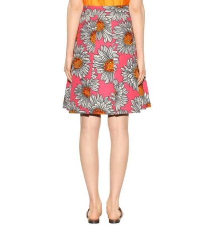 Shop Gucci Printed Silk And Wool Skirt In Multicoloured