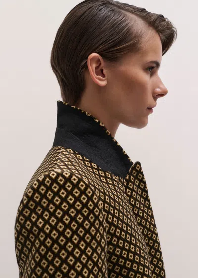 Me+em Sharp Shoulder Blazer Brown Multi In Brown Multi