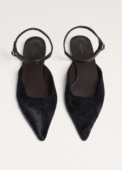Me+em Point-toe Flat Black In Black