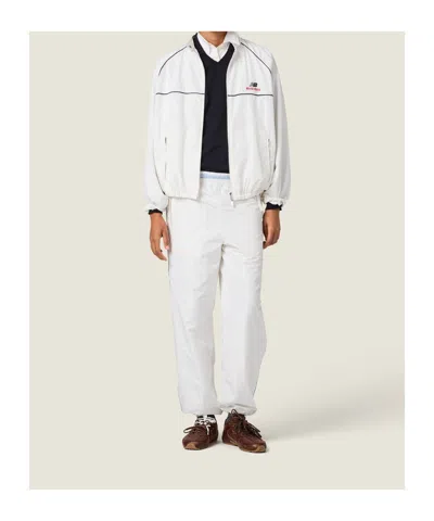 Miu Miu Technical Poplin Blouson Jacket In White