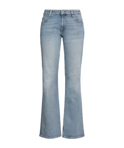 Ganni Lightwash Flared Jeans In Blue