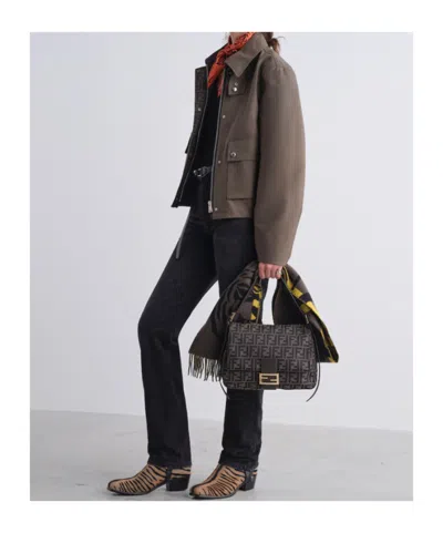 Fendi Long Jeans In Black
