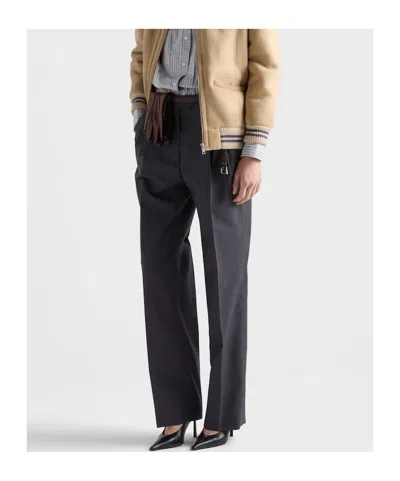 Prada Light Mohair Pants In Gray
