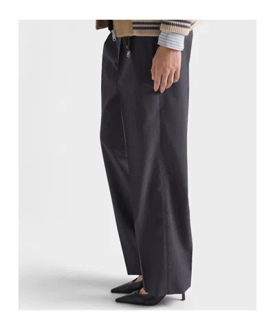 Prada Light Mohair Pants In Gray