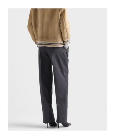 Prada Light Mohair Pants In Gray