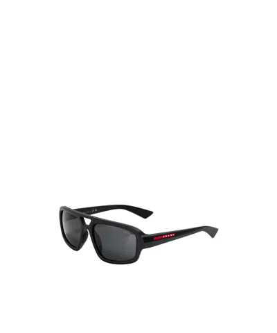 Prada Classic Doublebridge Squareframe Sunglasses In Black