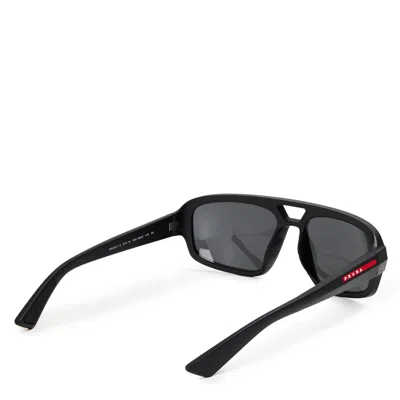 Prada Classic Doublebridge Squareframe Sunglasses In Black