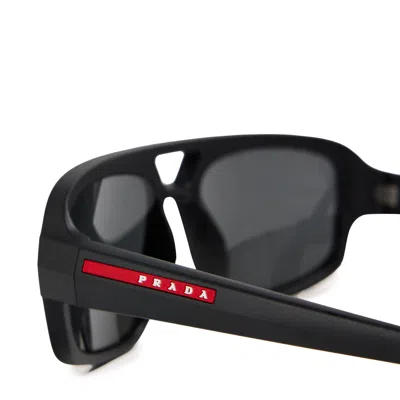 Prada Classic Doublebridge Squareframe Sunglasses In Black