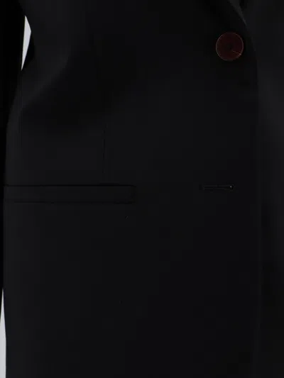 Alysi Single-breasted Stretch Virgin Wool Blazer In Black