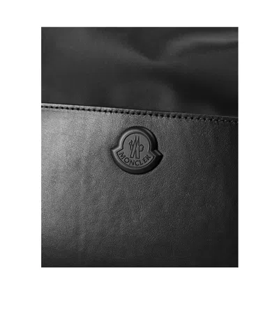 Moncler Kenton Drill Nylon Backpack With Logo Patch In Black
