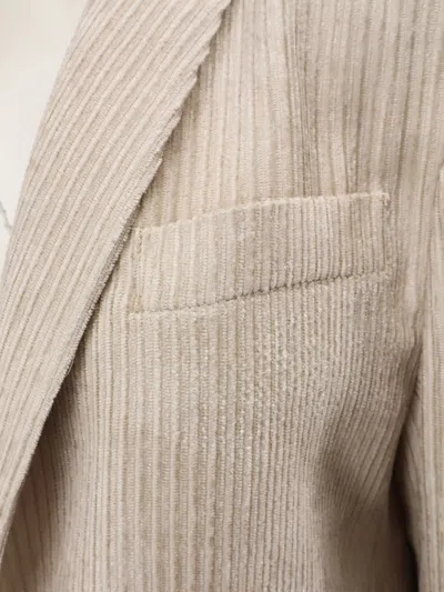 Alysi Single-breasted Shawl-lapel Blazer In Neutral