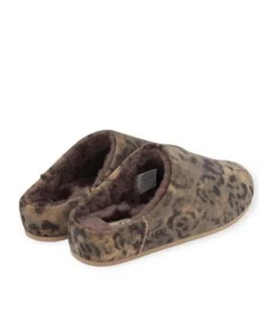 Ugg Elea Leopard-print Shearling Slippers In Brown