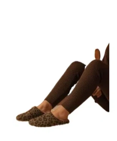 Ugg Elea Leopard-print Shearling Slippers In Brown