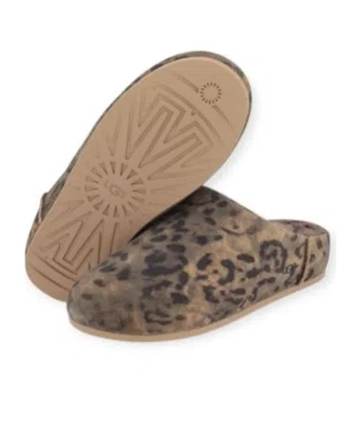 Ugg Elea Leopard-print Shearling Slippers In Brown