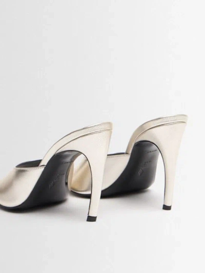 Attico Backless Onestrap High Heels In Silver