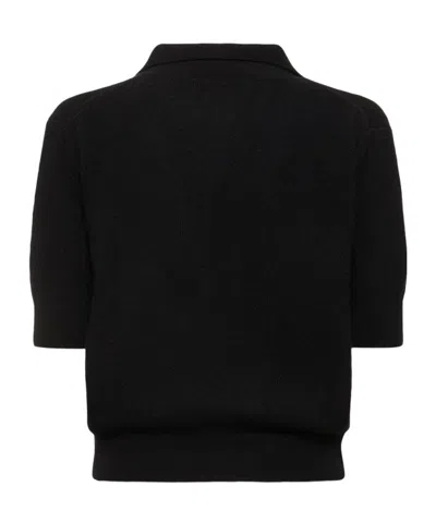 Khaite V-neck Pullover In Black