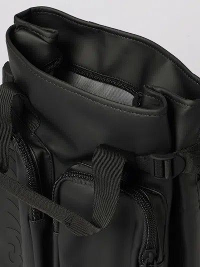 Rains Logo-print Multi-pocket Backpack In Black