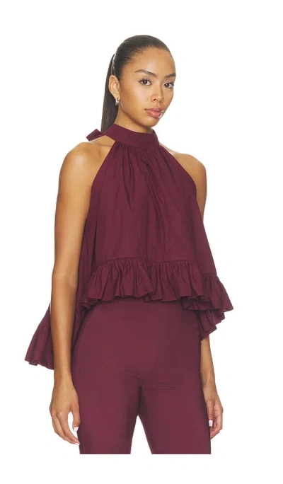 Azeeza Plath Top In Wine