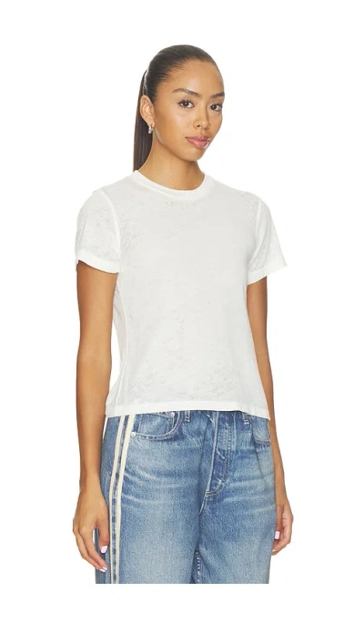 Daydreamer Solid Burnout Vintage Tee In Vintage White