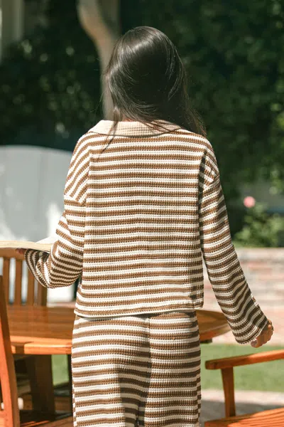 Cupshe First Draft Striped Top In Brown