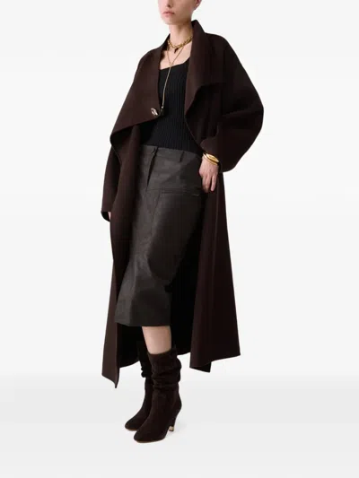 Liu •jo Oversized Wool Coat In Purple