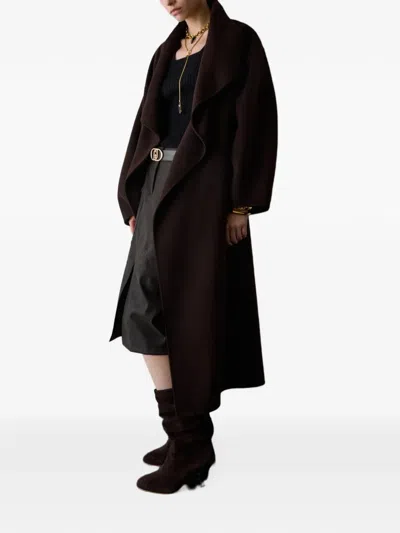 Liu •jo Oversized Wool Coat In Purple
