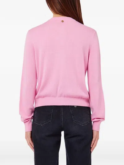 Liu •jo Argyle-pattern Cardigan In Pink