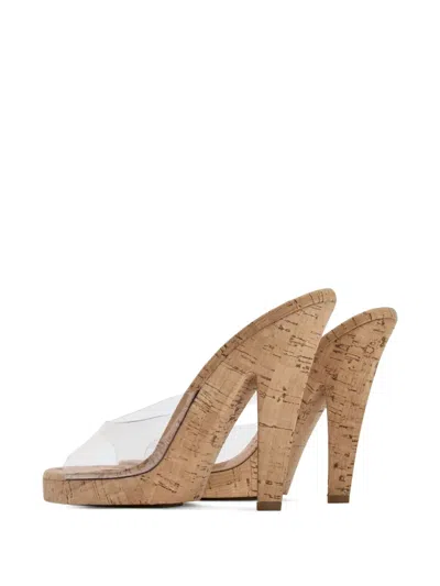 Paris Texas Gala Transparent-strap Platform Sandals In Multi