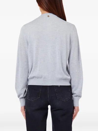 Liu •jo Wool Cardigan With Argyle-pattern In Blue