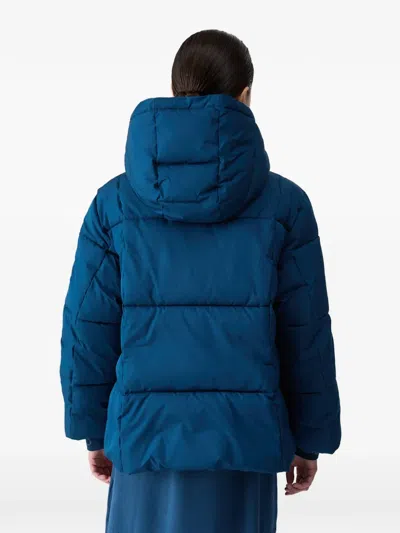 Liu •jo Oversized Jacket With Hood In Blue