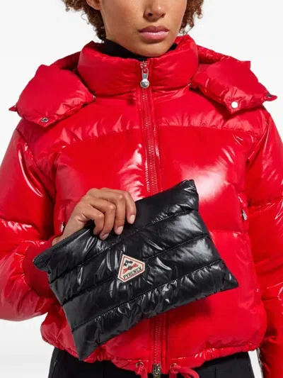 Pyrenex Down Quilted Logo-patch Pouch In Pattern