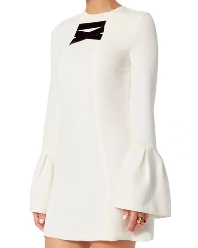 Shop Alexis Josephine Velvet Detail Flare Sleeve Dress