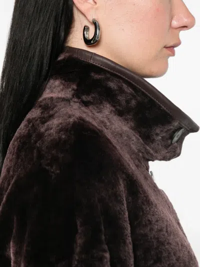 Joseph Reversible Shearling Coat In Brown