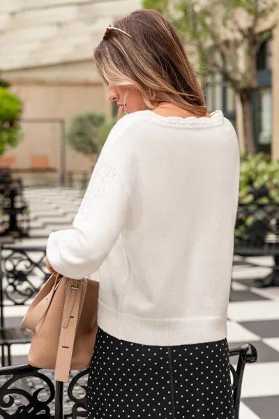 Cupshe Cozy Corner White Sweater In White