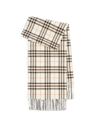 Burberry Plaid-pattern Scarf In Neutral