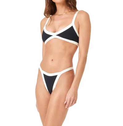 L*space Taylor Bikini Top In Black Cream In Black