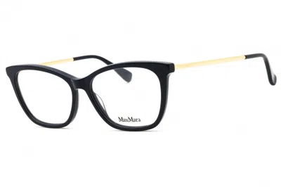 Max Mara Ladies Blue Rectangular Eyeglass Frames Mm5009 In Blue