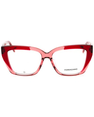 Ferragamo Unisex 54mm Optical Frames In Red