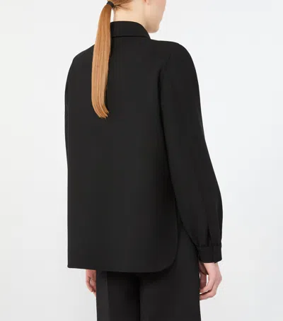Max Mara Virgin Wool-blend Jacket In Black