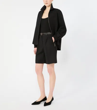 Max Mara Virgin Wool-blend Jacket In Black