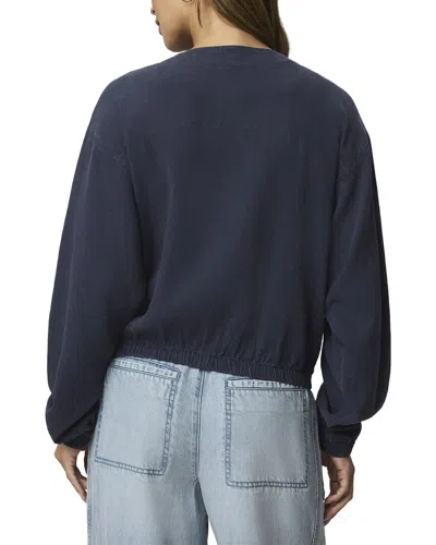 Splendid Clea Linen-blend Bomber Jacket In Blue