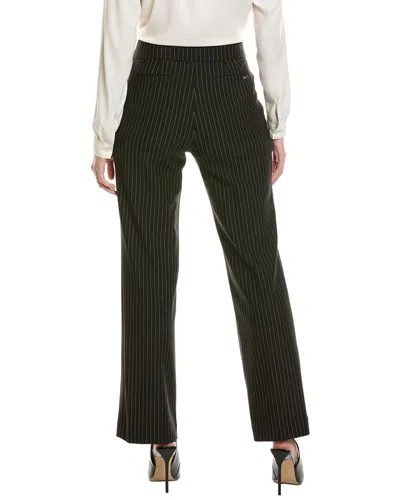 Anne Klein Pinstripe Pull-on Trousers In Black