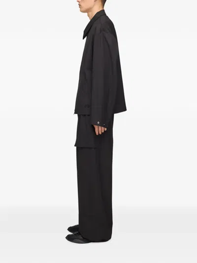 Y-3 Two-way Zip Polyester Jacket In Black