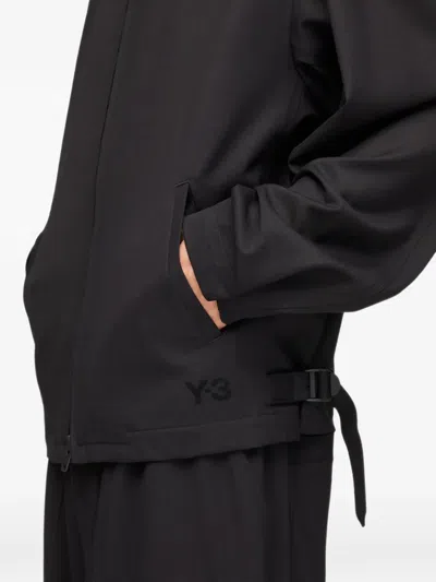 Y-3 Two-way Zip Polyester Jacket In Black